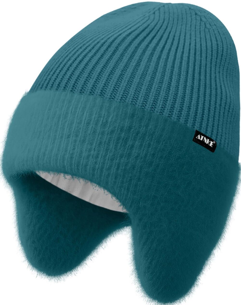 5619 Winter Beanie Hat with Earflap , Soft Warm Fleece Lined Ski Hats Thick